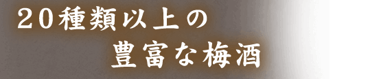 20種類以上の豊富